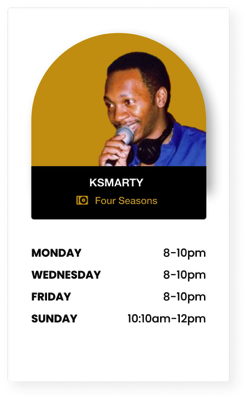 Schedule - KSmarty - Four Seasons